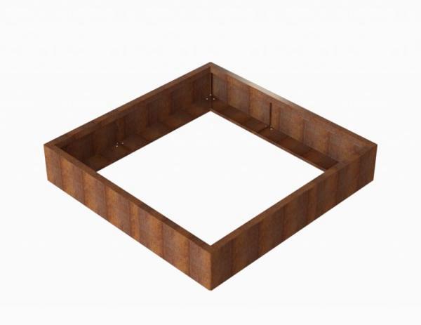 Bloembak Module+ Corten 150x150x28cm