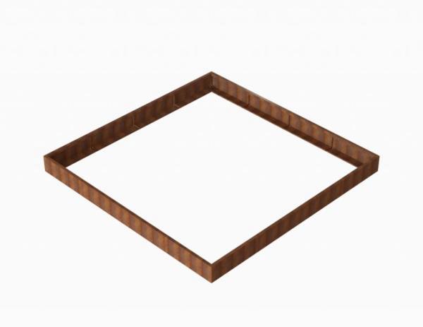 Bloembak Module+ Corten 360x360x28 cm