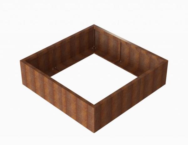 Bloembak Module+ Corten 150x150x42cm