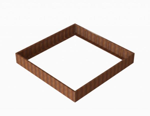 Bloembak Module+ Corten 300x300x42cm