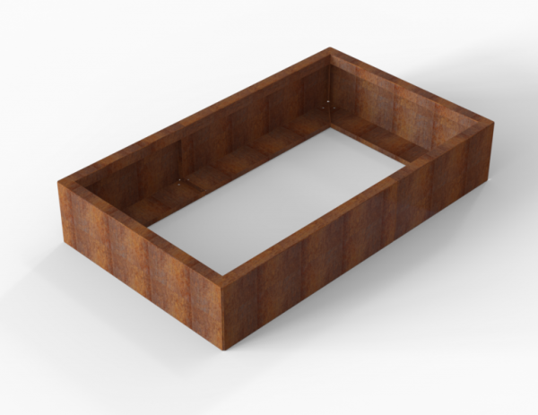Bloembak Module+ Corten 90x150x28cm