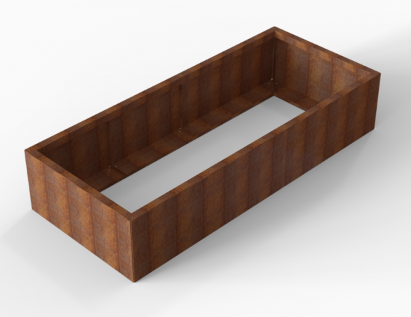 Bloembak Module+ Corten 90x210x42cm