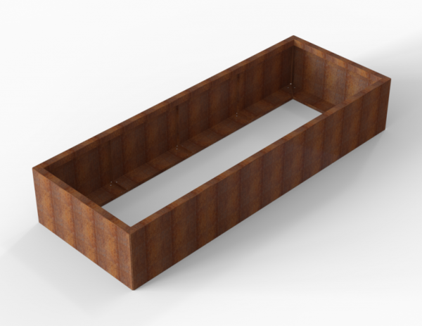 Bloembak Module+ Corten 90x240x42cm