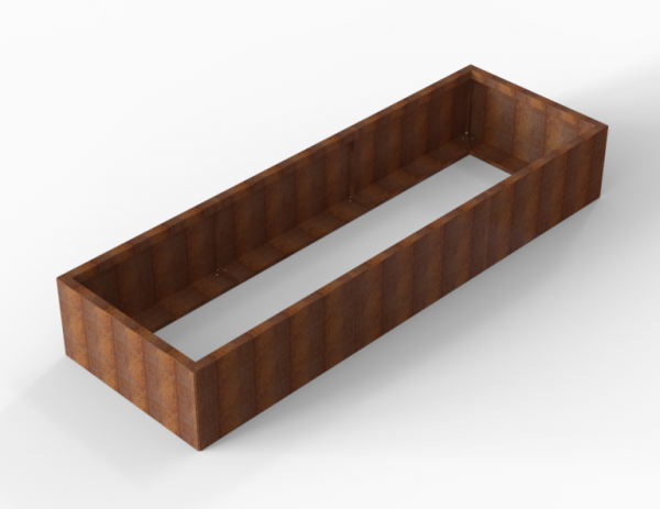 Bloembak Module+ Corten 90x270x42cm
