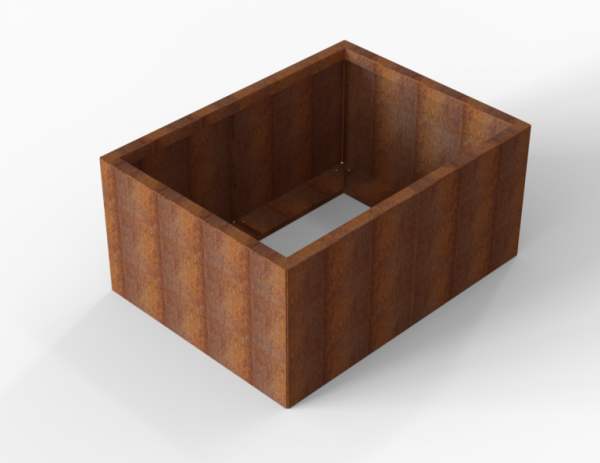 Bloembak Module+ Corten 90x120x56cm