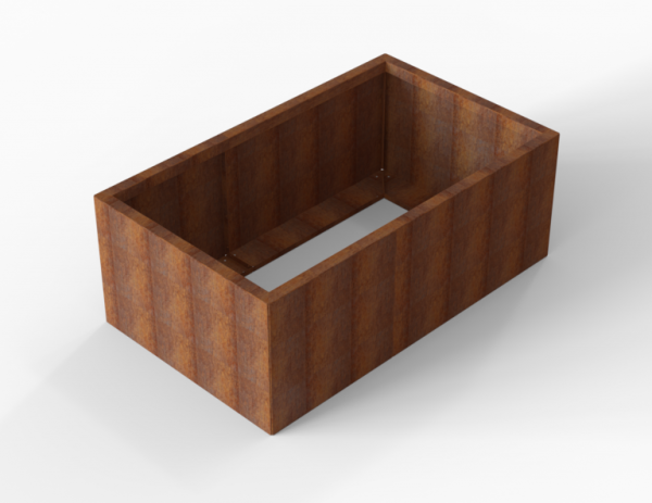 Bloembak Module+ Corten 90x150x56cm