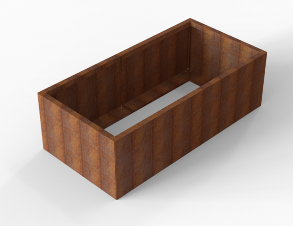 Bloembak Module+ Corten 90x180x56cm