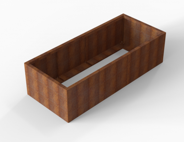 Bloembak Module+ Corten 90x210x56cm