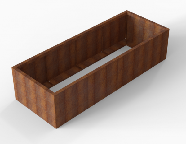 Bloembak Module+ Corten 90x240x56cm