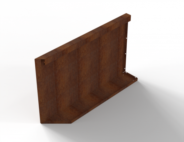 Module+ Corten hoekpaneel-R UITW. B 90x56cm