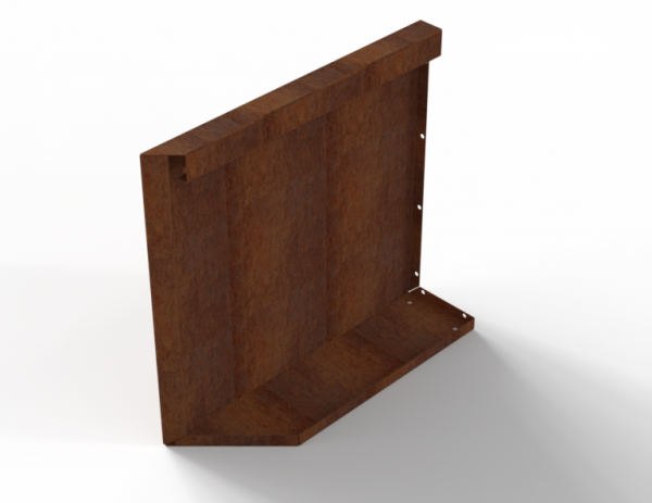 Module+ Corten hoekpaneel-R UITW. B 60x56cm