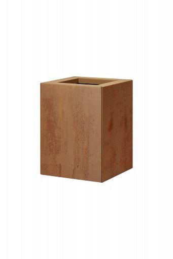 Bloembak Corten vlak 30x30x40cm