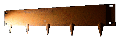 Kantopsluiting Corten 118x13cm