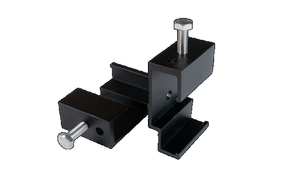 Brise Soleil Montageclip RAL9005 p/10st. incl. schroef