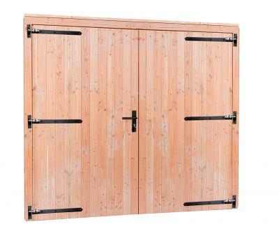 Douglas Deur dubbel dicht zwart beslag 255x209cm kleurl. geimpr.