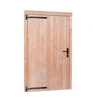 Douglas Deur enkel dicht zwart beslag 110x214,5cm linksdr. kleurl. geïmpr.