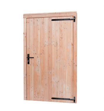 Douglas Deur enkel dicht zwart beslag 110x214,5cm kleurl. groen geïmpr.