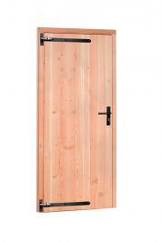 Douglas Deur enkel dicht 90x201cm zwarte hengen / zwart beslag, linksdr., kleurl. geimpr.