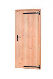 Douglas Deur enkel dicht 90x201cm zwarte hengen / zwart beslag, rechtsdr., kleurl. geimpr.