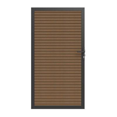 NewTechWood Poort Triple Hor. Teak alum. frame 100x195cm