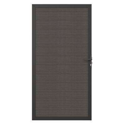 NewTechWood Poort Vlak Hor. Silver Gray alum. frame 100x195cm